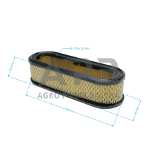 Oro filtras Briggs & Stratton nuo 12AG iki 18AG BOXER dviejų cilindrų 393292, 394019, 394019S, 398825