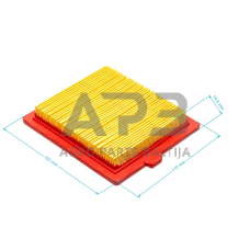 Oro filtras GGP STIGA 123x110x19,50 mm SV150 18550147/0, 185501470, 111-9169-01, 111916901