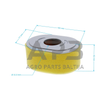 Oro filtras Honda GX110, GX120, 17210-ZE0-820, 17210ZE0820, 17210-ZE0-821, 17210ZE0821, 17210-ZE0-822, 17210ZE0822, 17210-ZE0-505, 17210ZE0505, išmatavimai 102 x 73 x 52