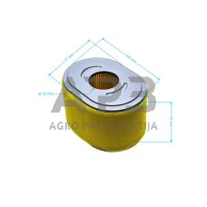 Oro filtras Honda GX110, GX120, GX140, GX160, GX200 17210-ZE1-820, 17210ZE1820, 17210-ZE1-821, 17210-ZE1-821, 17210-ZE1-822, 17210-ZE1-822, 1720-ZE1-505, 1720ZE1505, išmatavimai 102 x 73 x 70