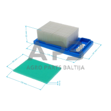 Oro filtras Wacker BS60-2 išmatavimai: 170x100x54