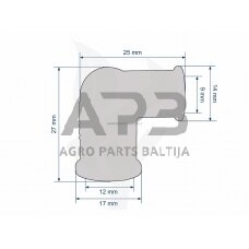 Oro įsiurbimo kolektoriaus guma Briggs & Stratton Classic 35, Quattro 40, Sprint 38, Sprint 40, Sprint XP 40 HVS, Sprint 375, Serie 450, Serie 500 692189, 067838, 67838