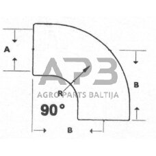 Oro įsiurbimo žarna 90° Donaldson P105529