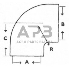 Oro įsiurbimo žarna 90° Donaldson P215307