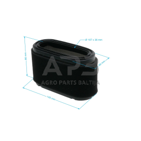 Oro filtras Alpina, Loncin LC1P85F, Mountfield, GGP, Stiga 135 x 61 x 86 mm