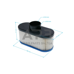 Oro filtras Bobcat 11013-7049, 11013-7047, 99999-0384, 110137049, 110137047, 999990384, išmatavimai 168 x 70 x 76 mm