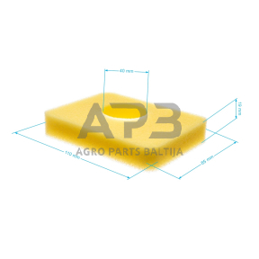 Oro filtras Briggs & Stratton išmatavimai 110x83x21mm 550E, 550EX, 09P602, 09P702 799579