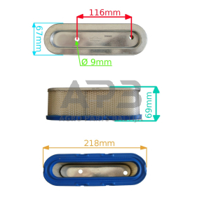 Oro filtras Briggs & Stratton nuo 10 iki 12AG 491519, 399806, 399806S