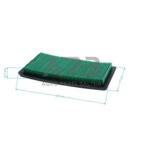 Oro filtras Honda GCV510, GCV520, GCV530, GXV530, 17211-Z0A-013, 17211Z0A013, 17211-ZOA-003, 17211ZOA003, išmatavimai 217 x 118 x 20,5 mm