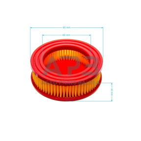 Oro filtras MTD 751-14628, 75114628, išmatavimai 91 x 59 x 30 mm