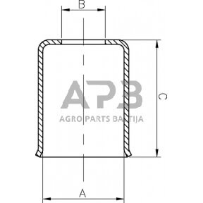 Oro kondicionieriaus žarnos antgalis Ø23x35mm DN15.5, KL070711