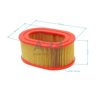 Oro filtras Husqvarna K1250 išmatavimai mm: 152x180x58. 506 23 18-01, 5062318 01, 506231801