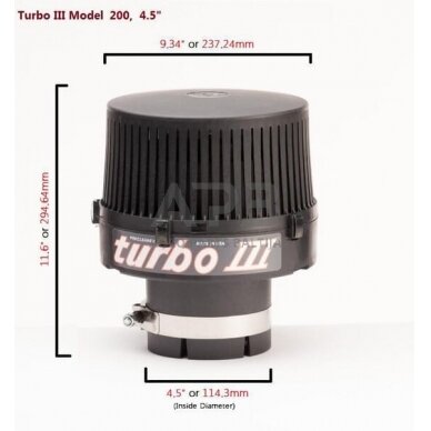 Oro filtras turbo® 3, Tipas 200-4.1/2", 211345000 1