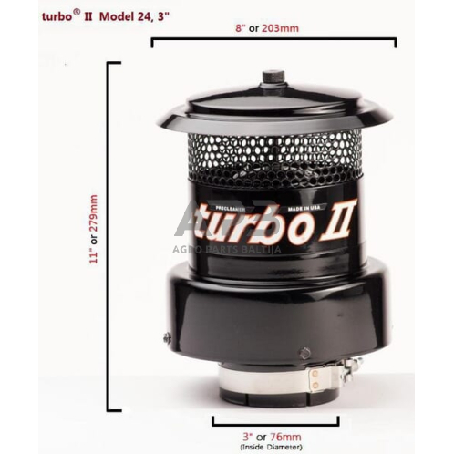 Oro filtras turbo® 2, Tipas 24-3", 211024000 1 Oro filtras turbo® 2, Tipas 24-3", 211024000 1