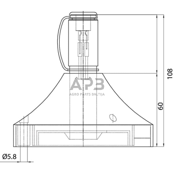 Oranžinio švyturėlio laikiklis LA30061 2 Oranžinio švyturėlio laikiklis LA30061 2
