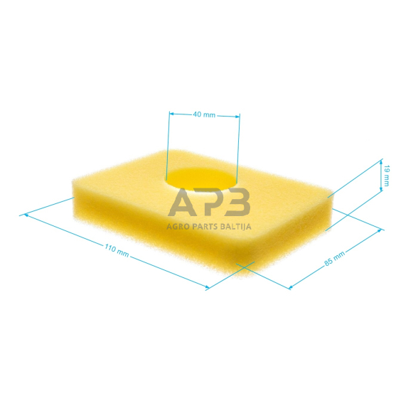 Oro filtras Briggs & Stratton išmatavimai 110x83x21mm 550E, 550EX, 09P602, 09P702 799579 2