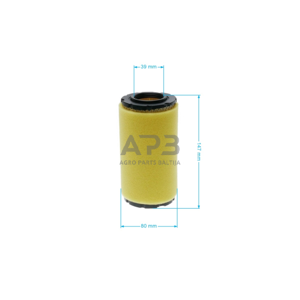 Oro filtras Briggs & Stratton nuo 10AG iki 12,5AG. Išmatavimai 152x79x37mm 793569, GY21055, MIU11511 2