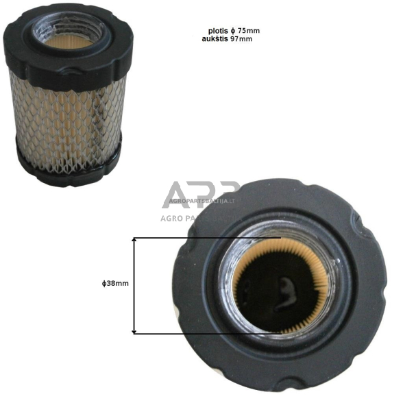 Oro filtras Briggs & Stratton nuo 9AG iki 13,5AG INTEK OHV 591583, 796032 Oro filtras Briggs & Stratton nuo 9AG iki 13,5AG INTEK OHV 591583, 796032