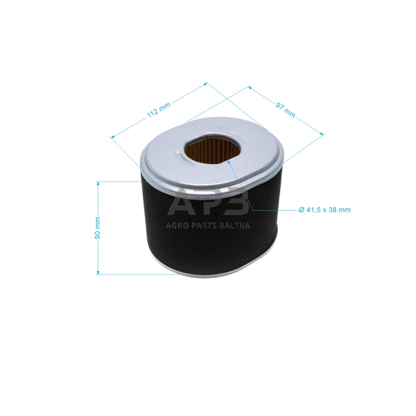 Oro filtras Honda GX340, GX390, 17210-ZE3-000, 17210ZE3000, 17210-ZE3-010, 17210ZE3010, 17210-ZE3-505, 17210ZE3505, išmatavimai 111 x 96 x 92 3