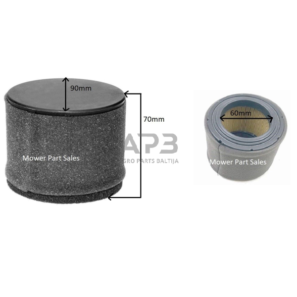 Oro filtras Kawasak FJ180V, 11029-0019, 110290019, 11029-0032, 110290032, 11029-7023, 110297023, išmatavimai 70 x 90 x 60 mm 1