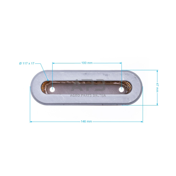 Oro filtras kiniškoms vejapjovėms NAC 151.5x46.4x55.8 mm DY164PMB 3