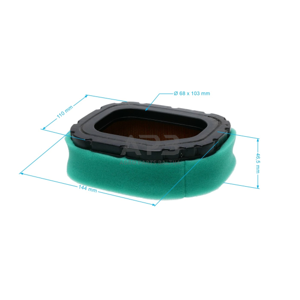 Oro filtras Kohler COURAGE SV710, SV715, SV720, SV730, SV735, SV740, 3208303, 3208303S, 3208303-S, 32 083 03-S išmatavimai 144 x 109 x 43 mm 2