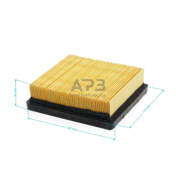 Oro filtras Partner K750. 506 36 72-01, 5063672-01, 506367201 išmatavimai 125 x 113 x 35mm 1 Oro filtras Partner K750. 506 36 72-01, 5063672-01, 506367201 išmatavimai 125 x 113 x 35mm 1