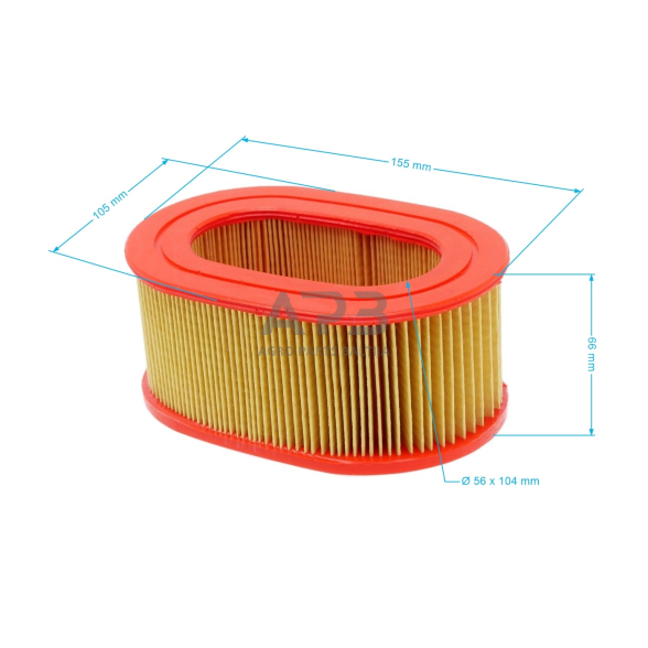 Oro filtras Partner K950, K1250 išmatavimai mm: 152x180x58. 506 23 18-01, 5062318 01, 506231801 1