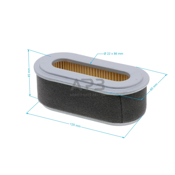 Oro filtras Robin EH-18V išmatavimai: 124 x 60 x 46 mm 1