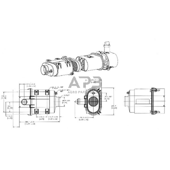 Oro filtras su korpusu Donaldson D080020 3 Oro filtras su korpusu Donaldson D080020 3