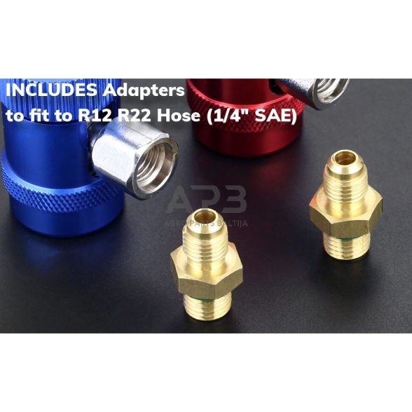 Oro kondicionierių R1234yf jungtys 1/4" su coliniu išoriniu sriegiu 2vnt. 6 Oro kondicionierių R1234yf jungtys 1/4" su coliniu išoriniu sriegiu 2vnt. 6