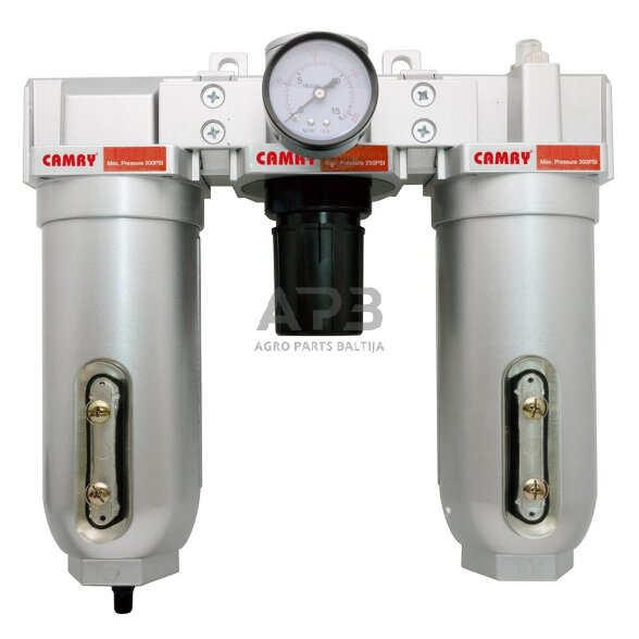 Oro srauto reguliatorius 1" su filtru ir tepaline 1 Oro srauto reguliatorius 1" su filtru ir tepaline 1