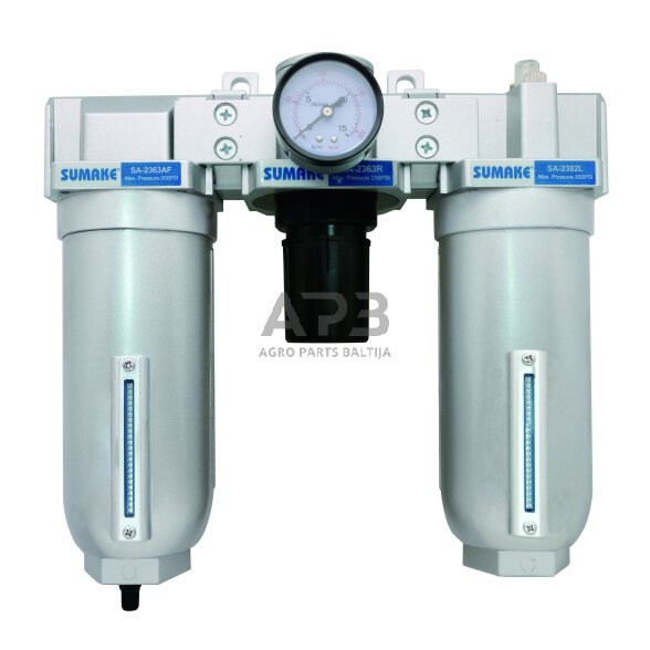 Oro srauto reguliatorius 1" su filtru ir tepaline Oro srauto reguliatorius 1" su filtru ir tepaline