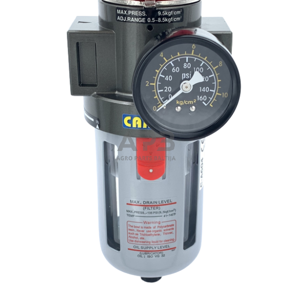 Oro srauto reguliatorius 1/2" su filtru 1 Oro srauto reguliatorius 1/2" su filtru 1