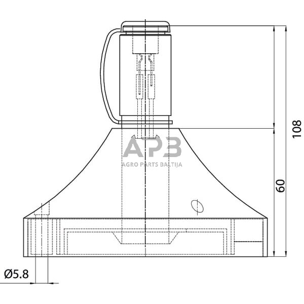 Oranžinio švyturėlio laikiklis LA30061 2
