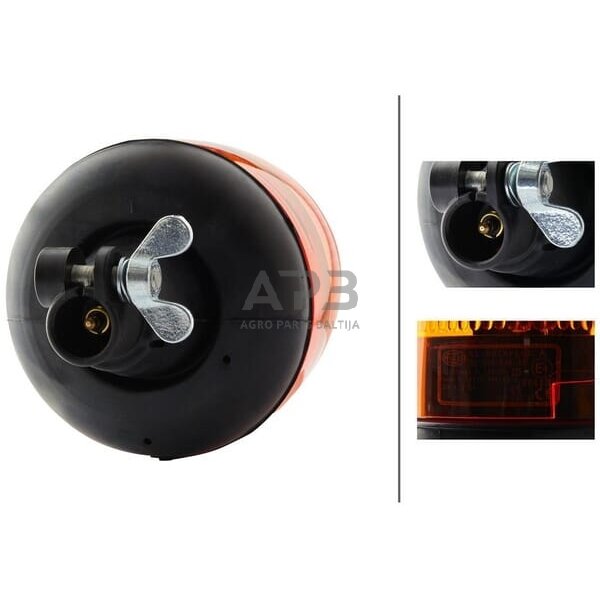 Oranžinis švyturėlis Halogen 12V Ø 135mm x 222mm Hella 2RL006846001 5 Oranžinis švyturėlis Halogen 12V Ø 135mm x 222mm Hella 2RL006846001 5