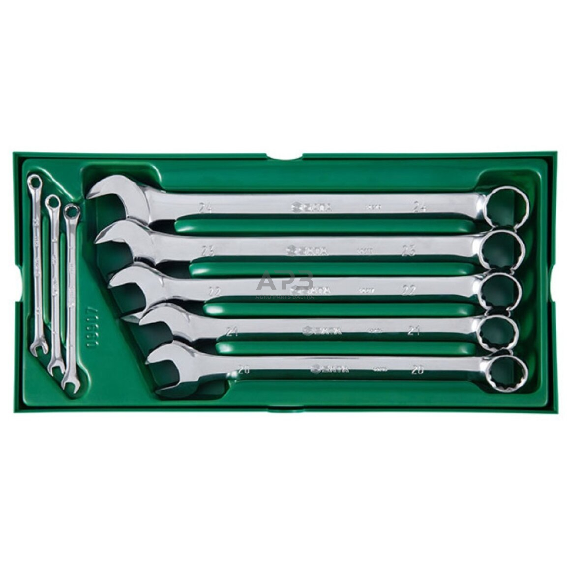 Padėklas. Veržliarakčių kombinuotų rinkinys  8vnt. Padėklas. Veržliarakčių kombinuotų rinkinys  8vnt.