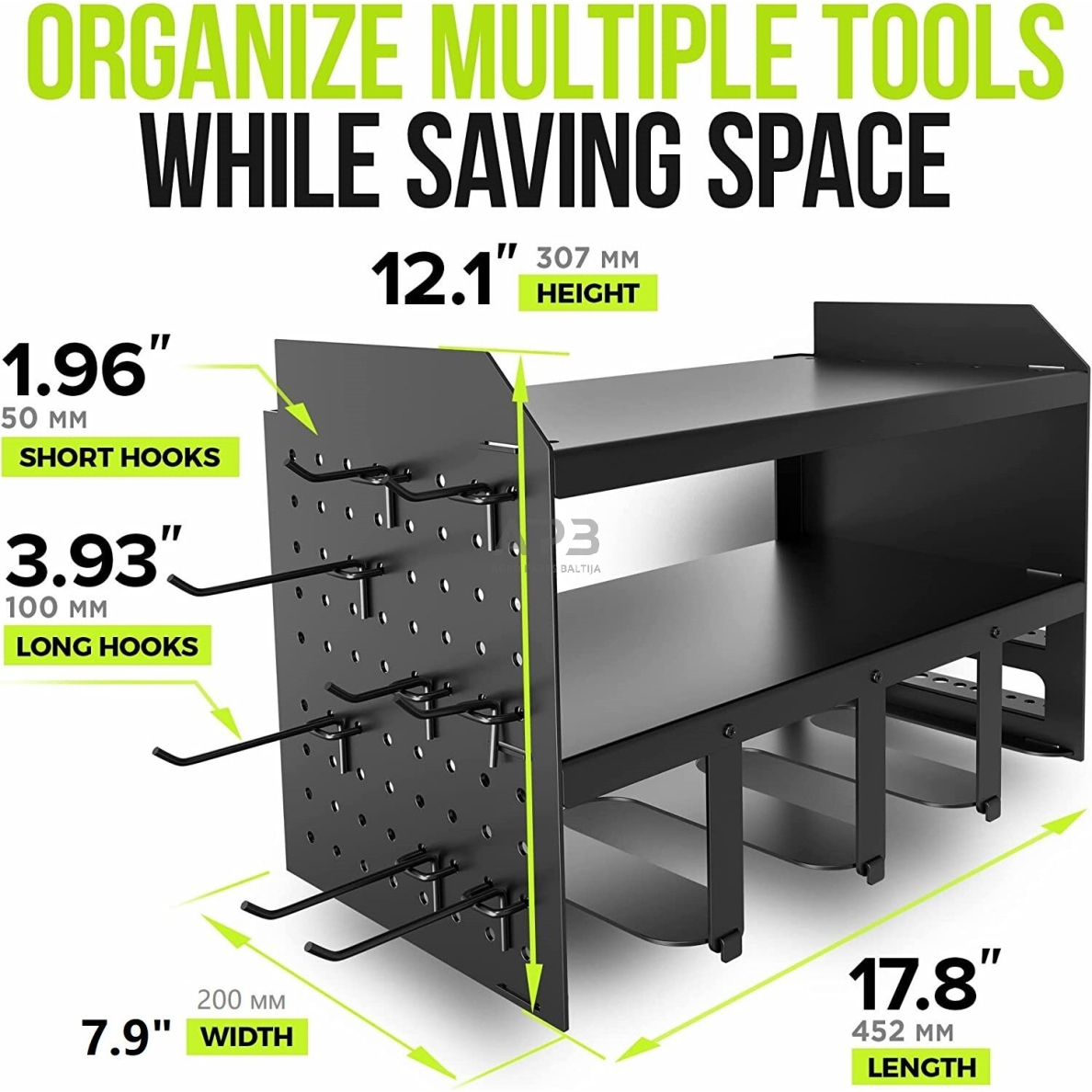 Pakabinama lentyna elektriniams įrankiams 452x200x307mm 1 Pakabinama lentyna elektriniams įrankiams 452x200x307mm 1