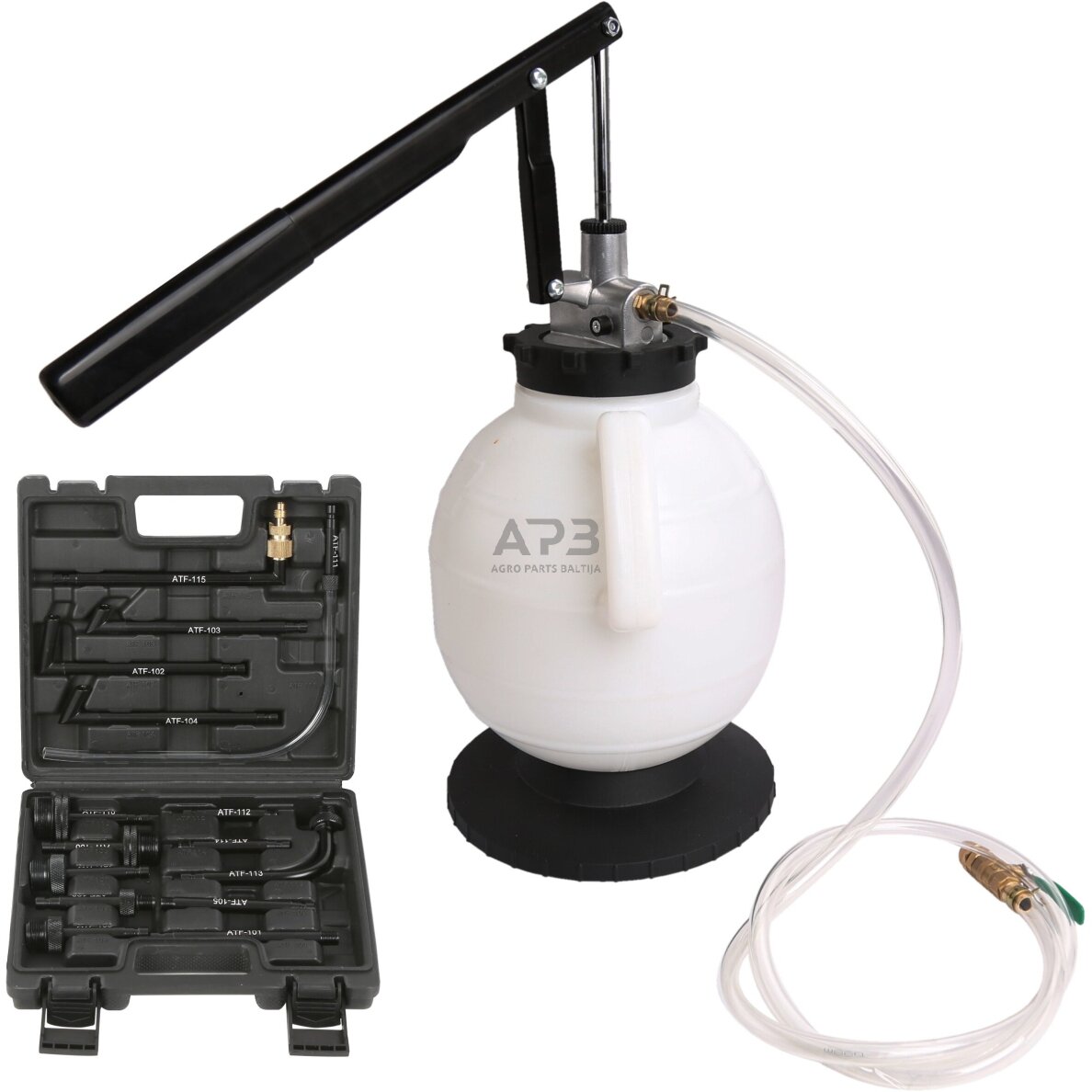 Pavarų dėžės tepalo keitimo įrenginys 7l su ATF adapterių rinkiniu