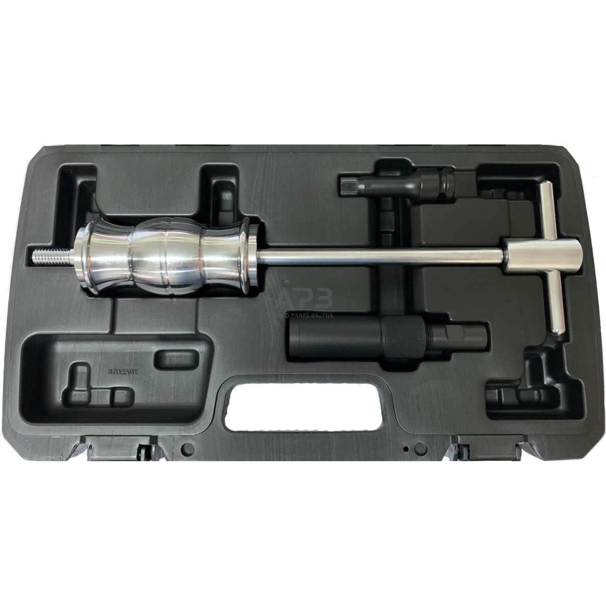 Pažeistų veržlių ir užraktų atsukėjų rinkinys su atbuliniu plaktuku Pažeistų veržlių ir užraktų atsukėjų rinkinys su atbuliniu plaktuku