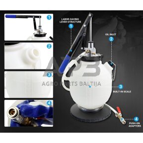 Pavarų dėžės tepalo keitimo įrenginys 7l su ATF adapterių rinkiniu