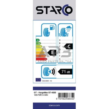Padanga 185/70-13, GT-KargoMax ST-4000, Starco 18570R13