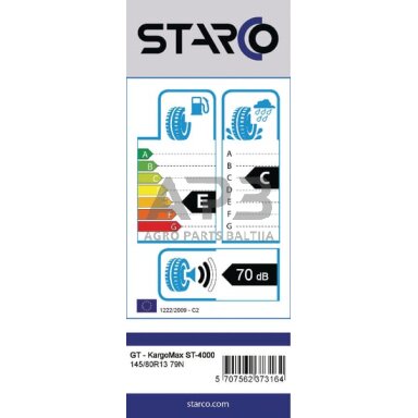 Padanga 562x145, GT-KargoMax ST-4000, Starco 14580R13