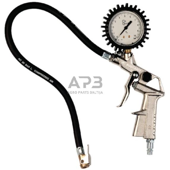 Padangų pildymo prietaisas su manometru 10 bar Automate AM808150 Padangų pildymo prietaisas su manometru 10 bar Automate AM808150