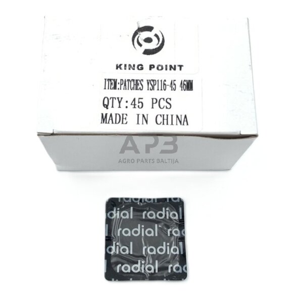 Padangų lopas kvadratinis 46mm (45vnt) 2