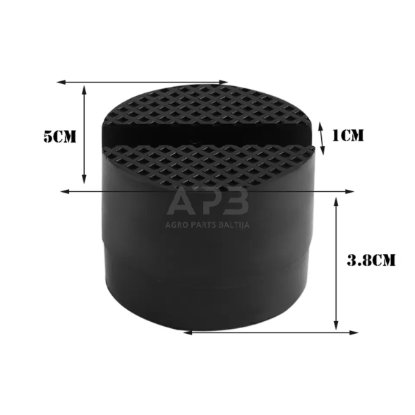 Padas guminis domkratui Ø51mm su išpjova pasitiprintas 4 Padas guminis domkratui Ø51mm su išpjova pasitiprintas 4