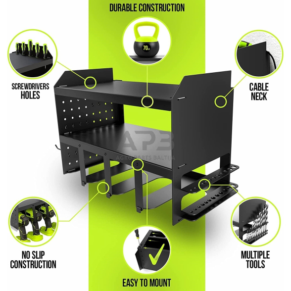 Pakabinama lentyna elektriniams įrankiams 452x200x307mm 2 Pakabinama lentyna elektriniams įrankiams 452x200x307mm 2