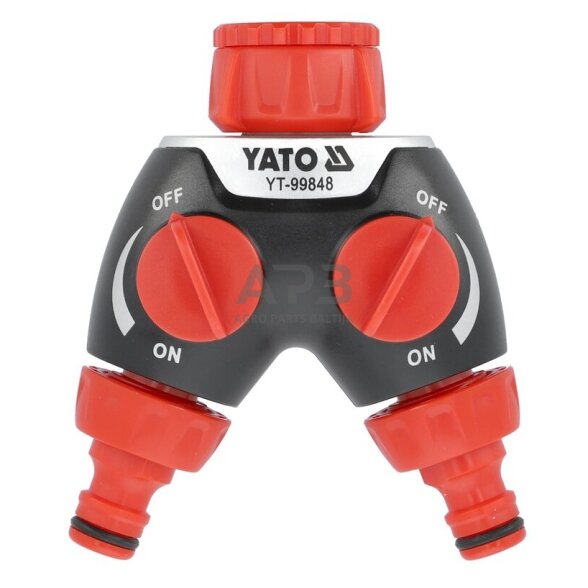 Paskirstytojas trišakis čiaupui-laistymo žarnai 3/4" - 1"