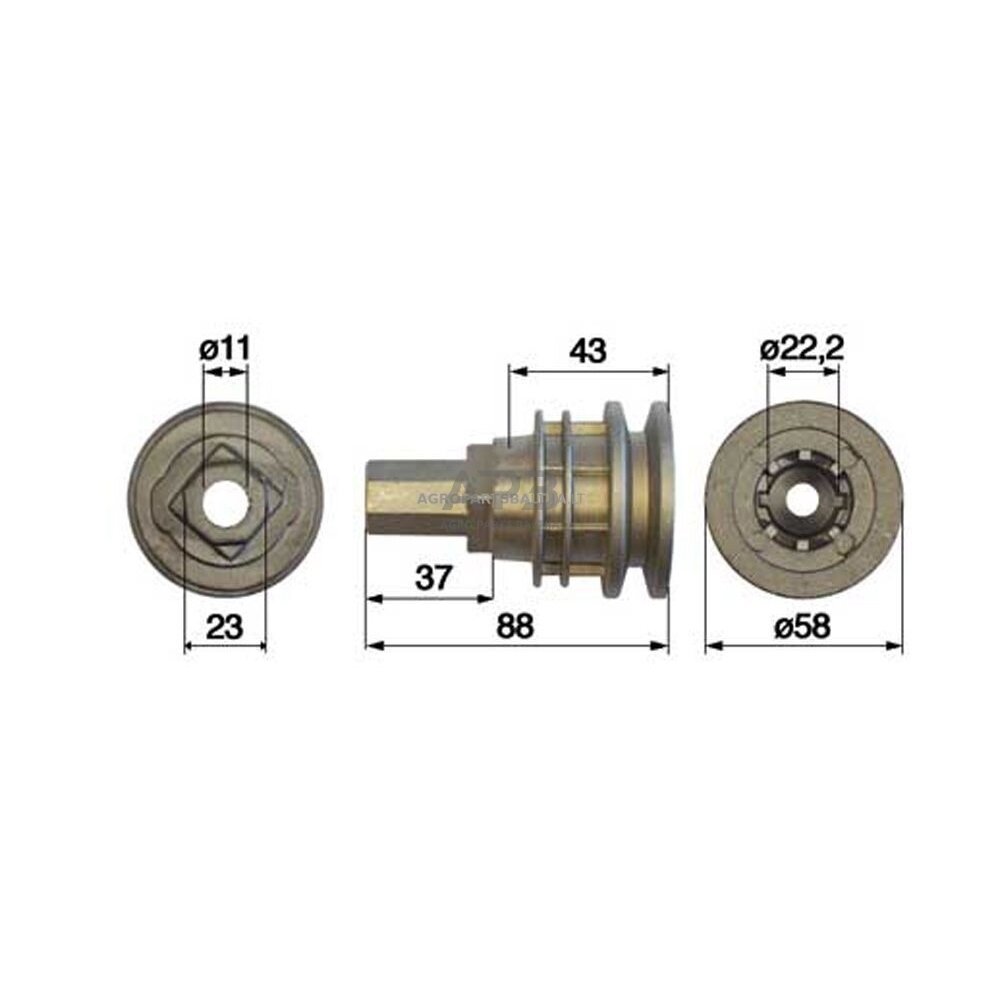 Peilio laikiklis Castel Garden T434, T484, T484TR, T484TR-E, 22,2 mm 22465605, 22465605/0, 122465605/0, 80044-VF4-003, CG22465-605-H0 1 Peilio laikiklis Castel Garden T434, T484, T484TR, T484TR-E, 22,2 mm 22465605, 22465605/0, 122465605/0, 80044-VF4-003, CG22465-605-H0 1