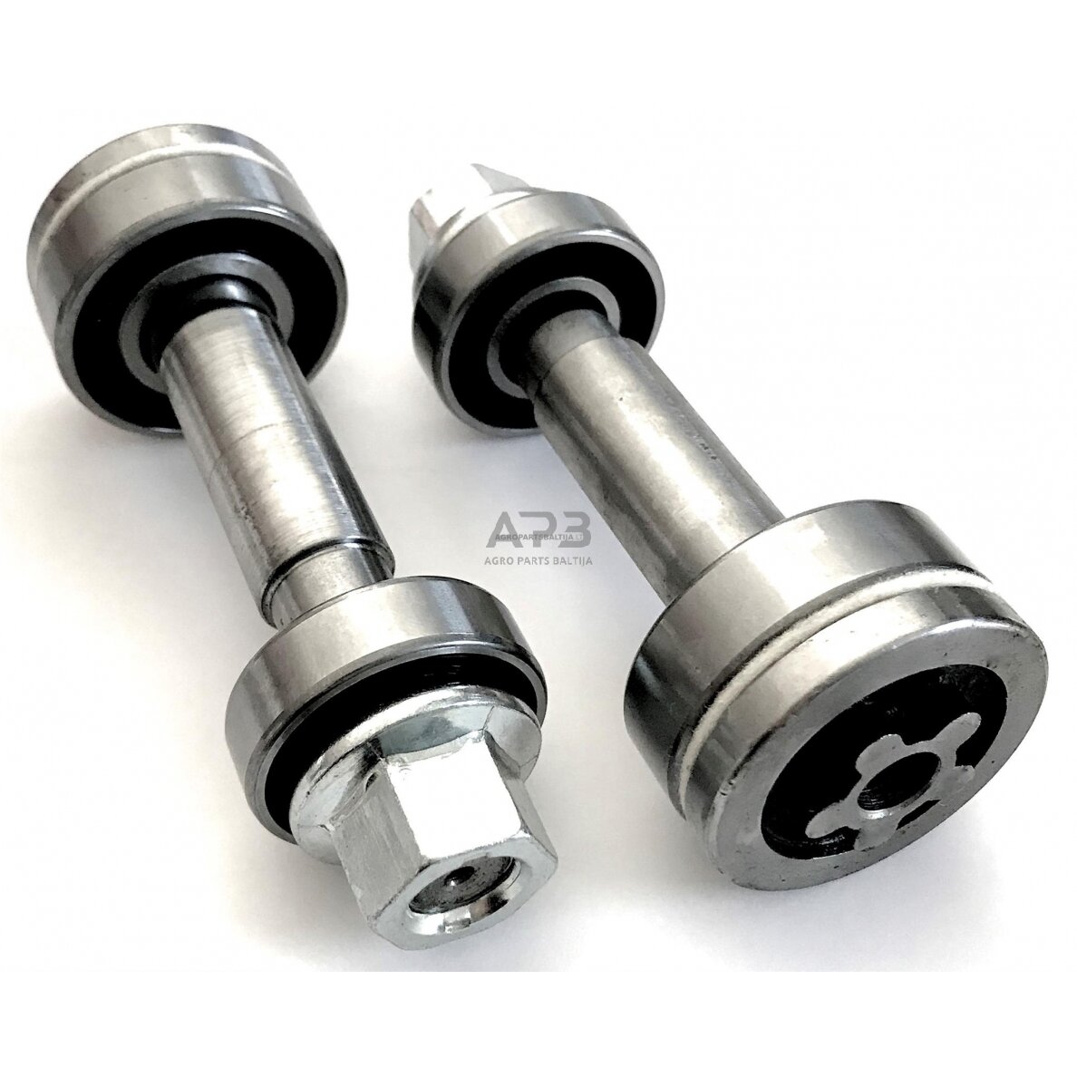 Peilio laikiklio velenas su guoliais Husqvarna pjaunamosios plotis 38 (96 cm), 42 (107 cm). Dešinės pusės guoliavietė, penkiakampė žvaigždutė 126,80 mm Peilio laikiklio velenas su guoliais Husqvarna pjaunamosios plotis 38 (96 cm), 42 (107 cm). Dešinės pusės guoliavietė, penkiakampė žvaigždutė 126,80 mm